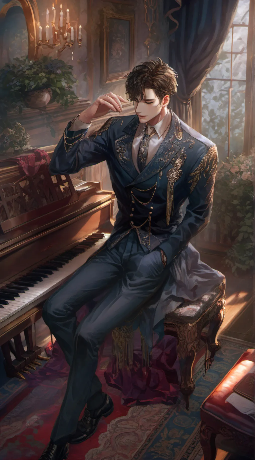 ai character: 7 minutes in heave background