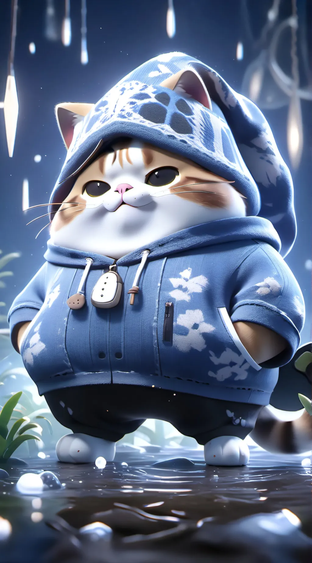 ai character: crazy cat background