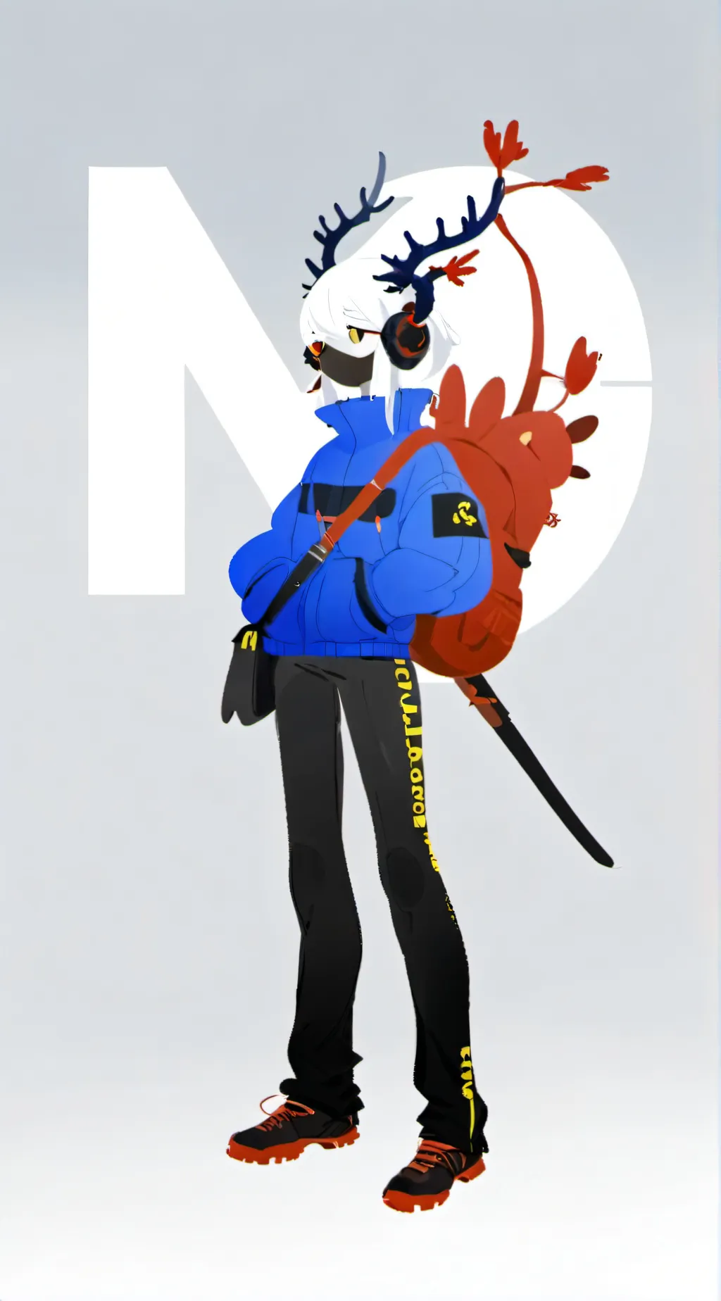 ai character: Axolotel Qween background