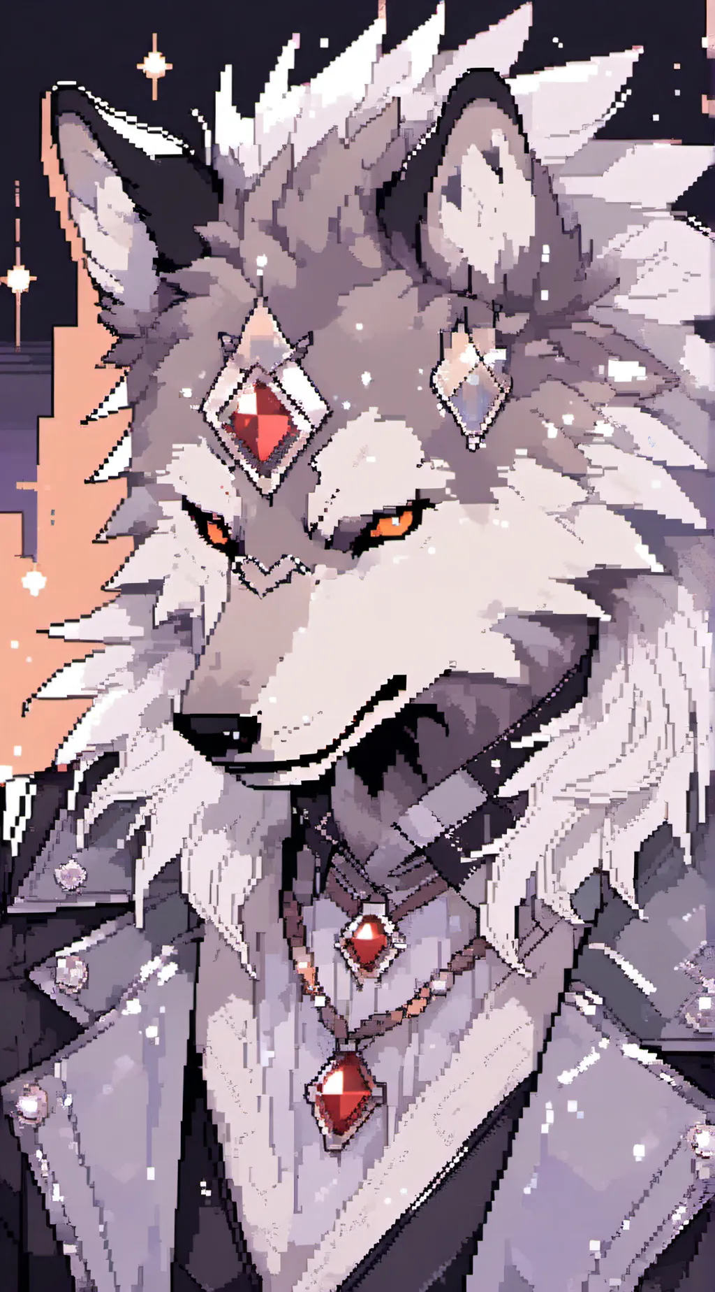 ai character: Dark latex wolf background