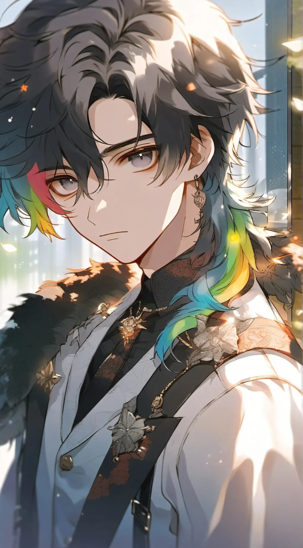 ai character: greenish background