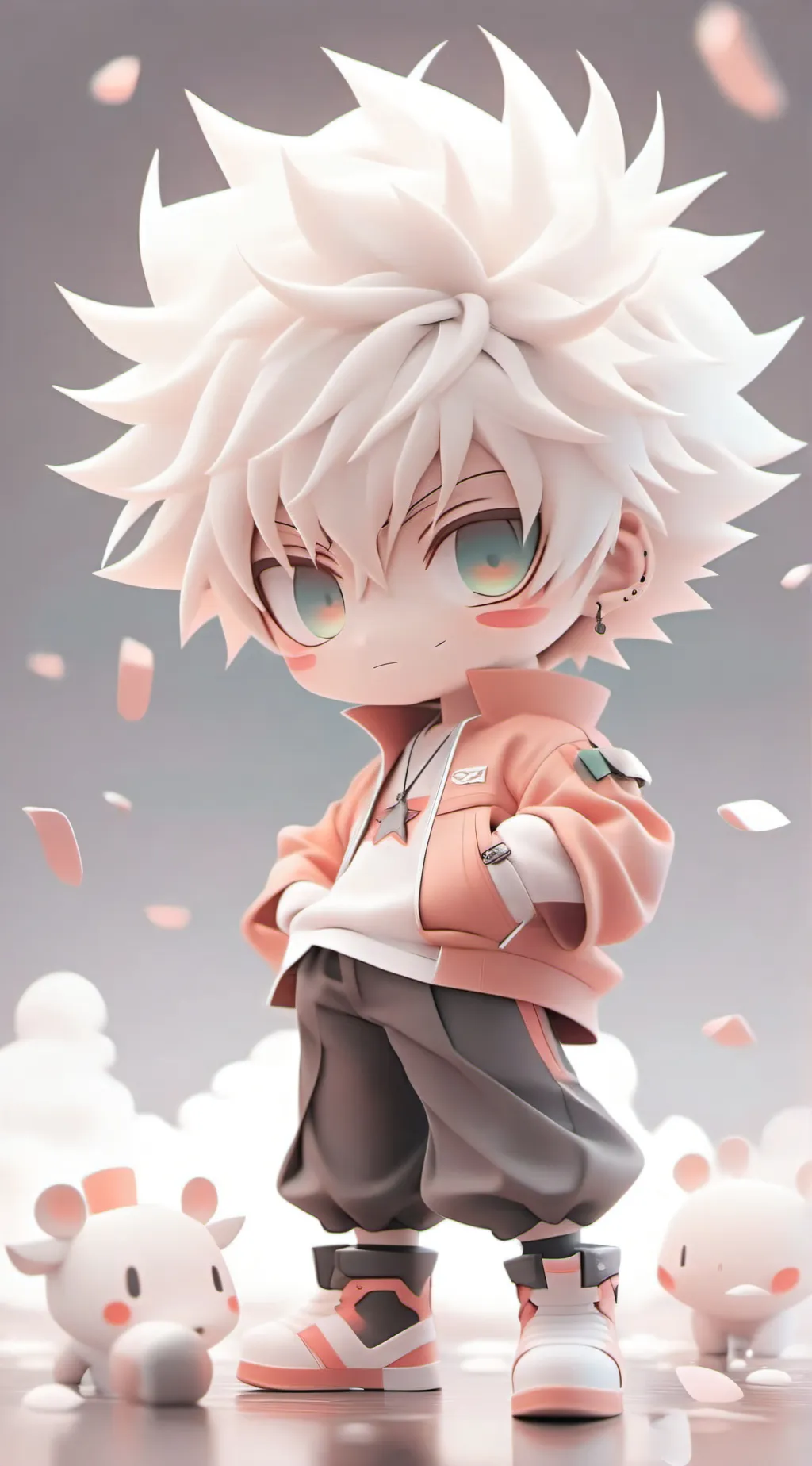 ai character: Bakugo chibi background