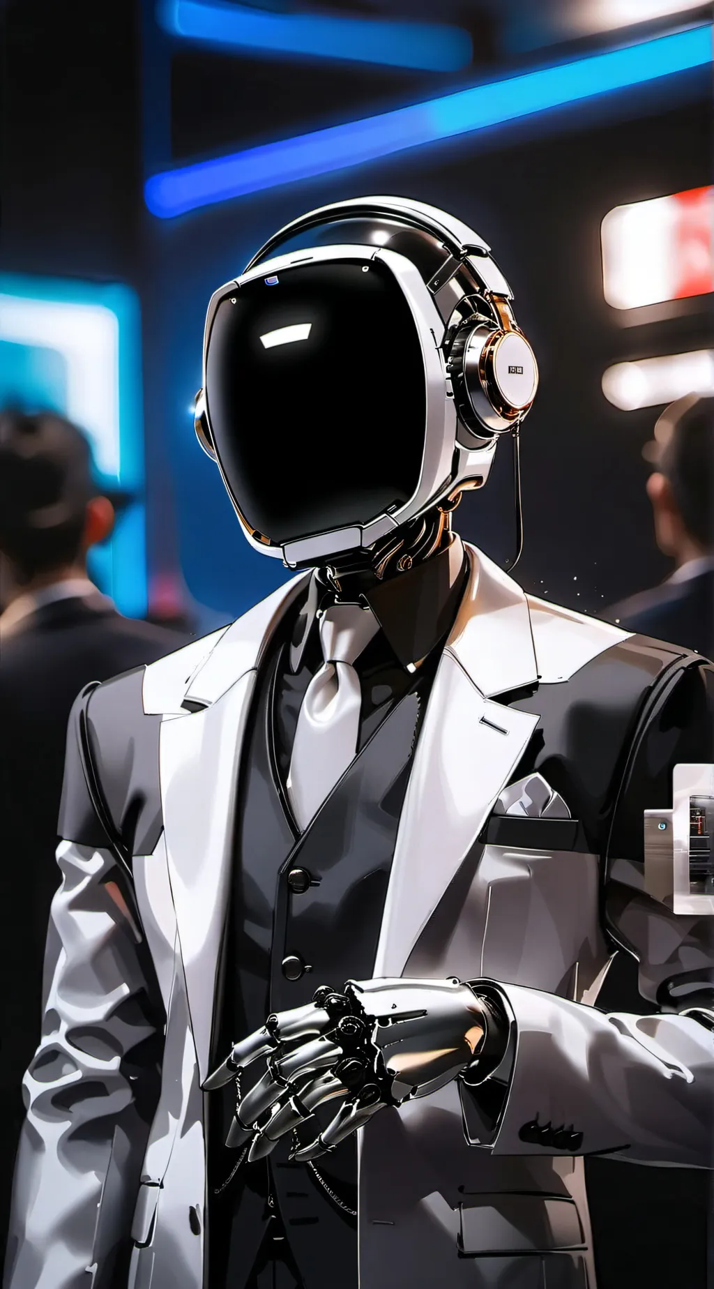 ai character: Large Tv Man .2.0. background