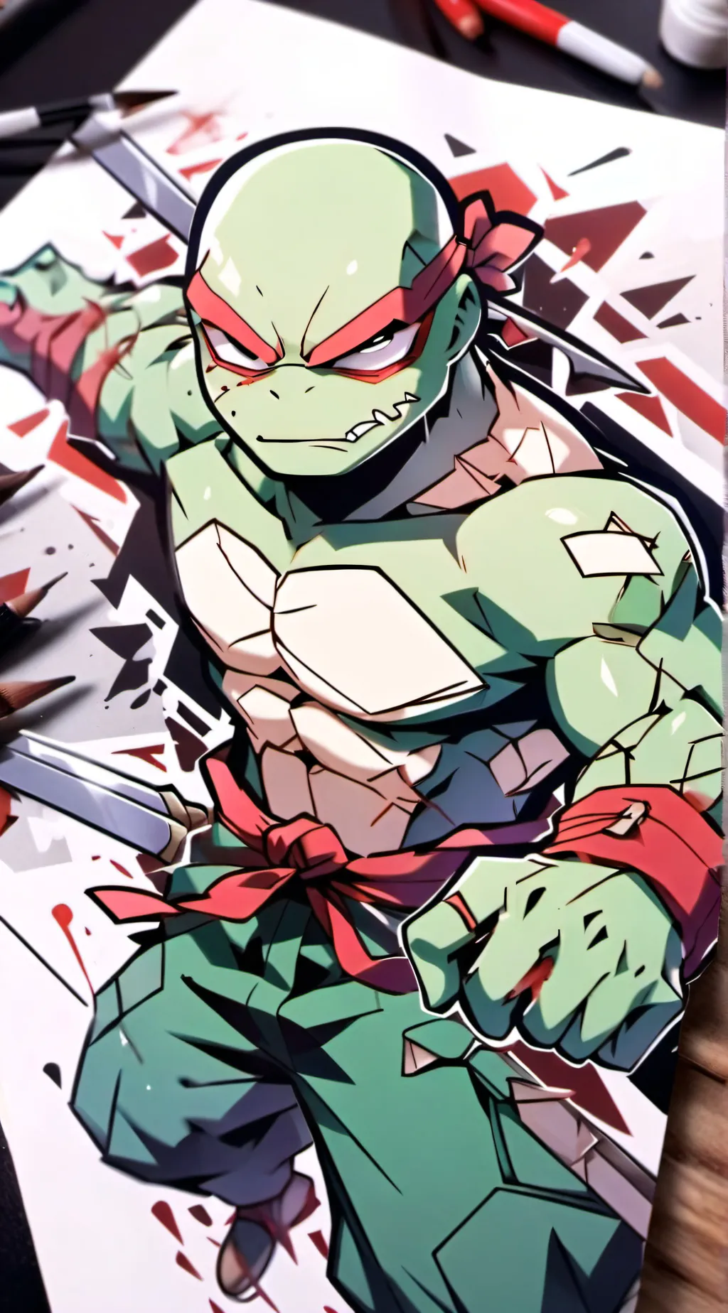 ai character: raph(rottmnt sent) background