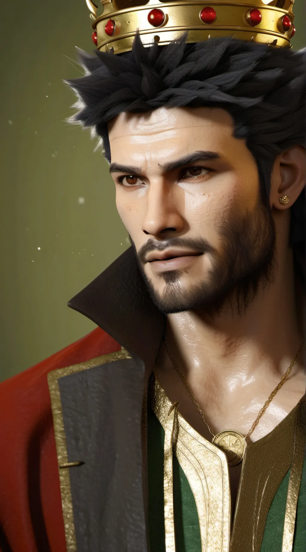 ai character: wolf king  background