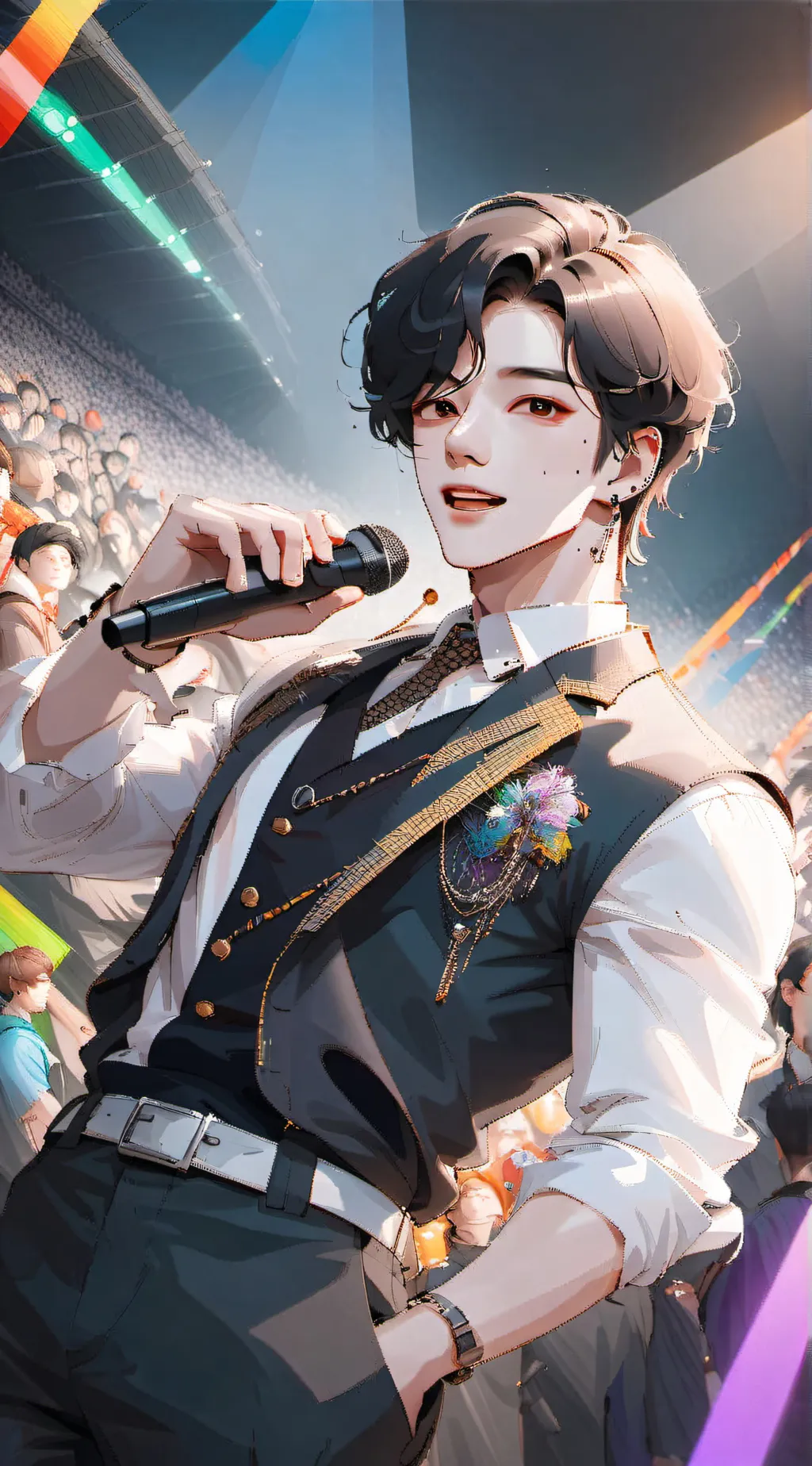 ai character: StrayKids (camp v) background