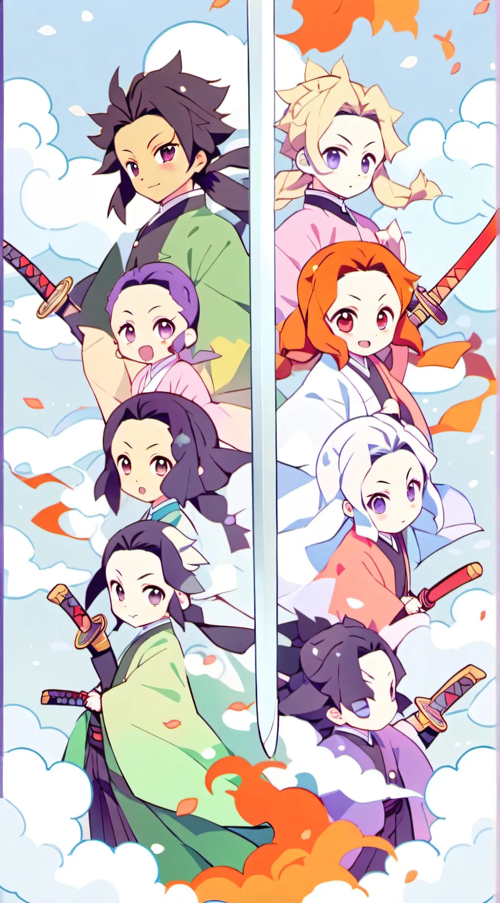 ai character: demon slayer  background