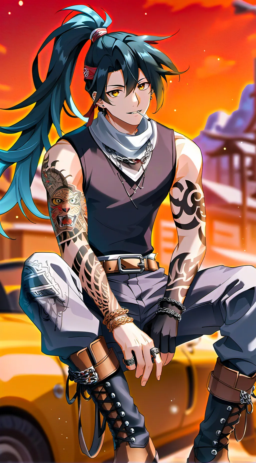 ai character: Ryan Yeager  background