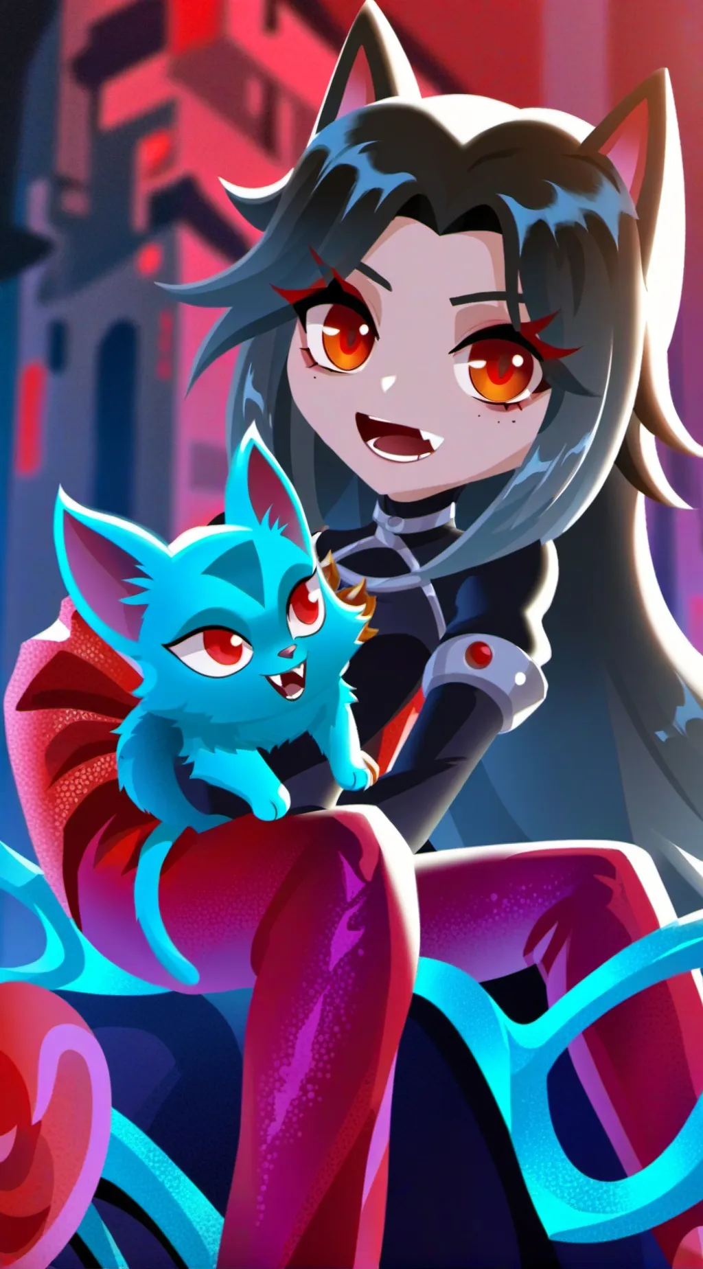 ai character: Neko  background