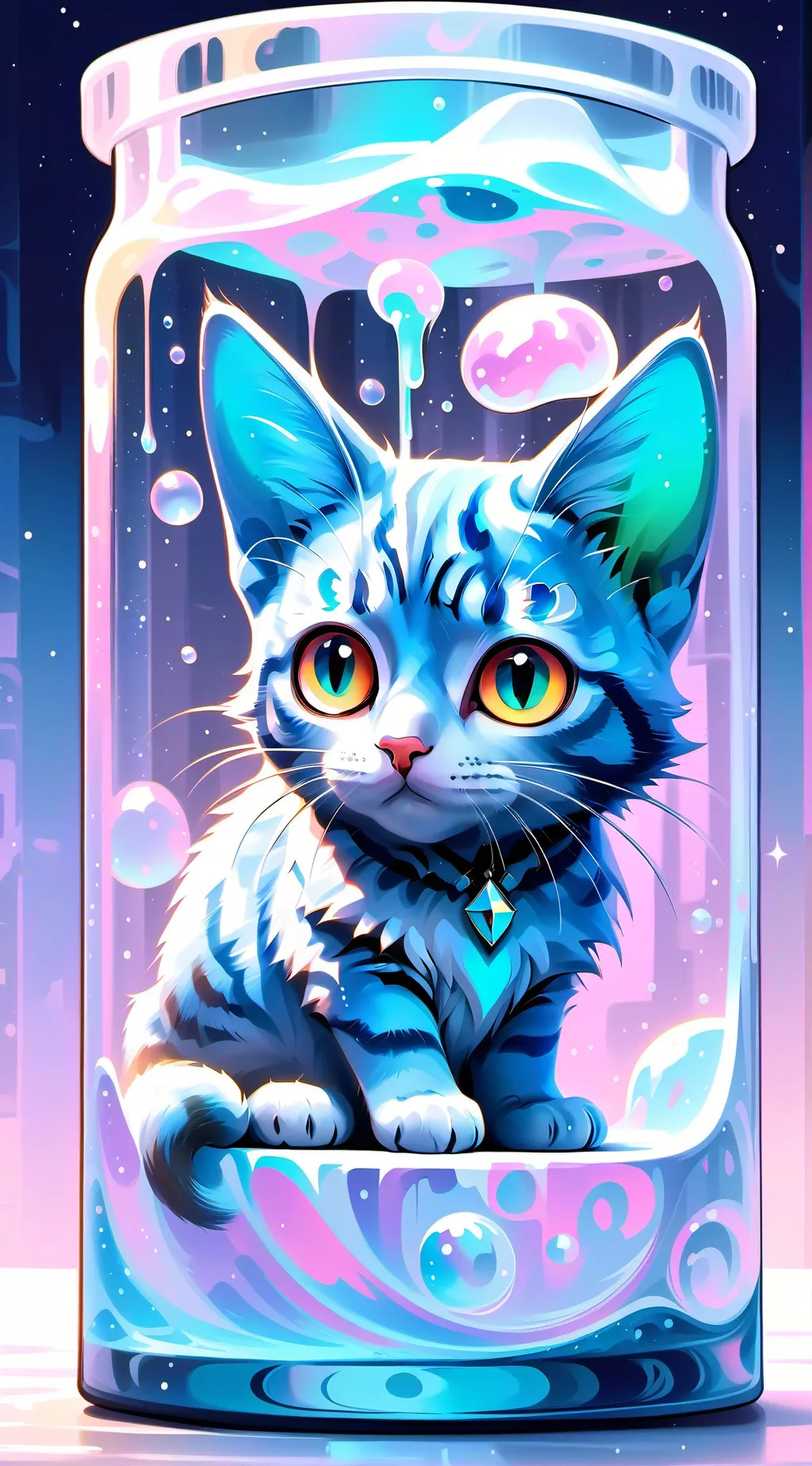 ai character: Water tabby  background