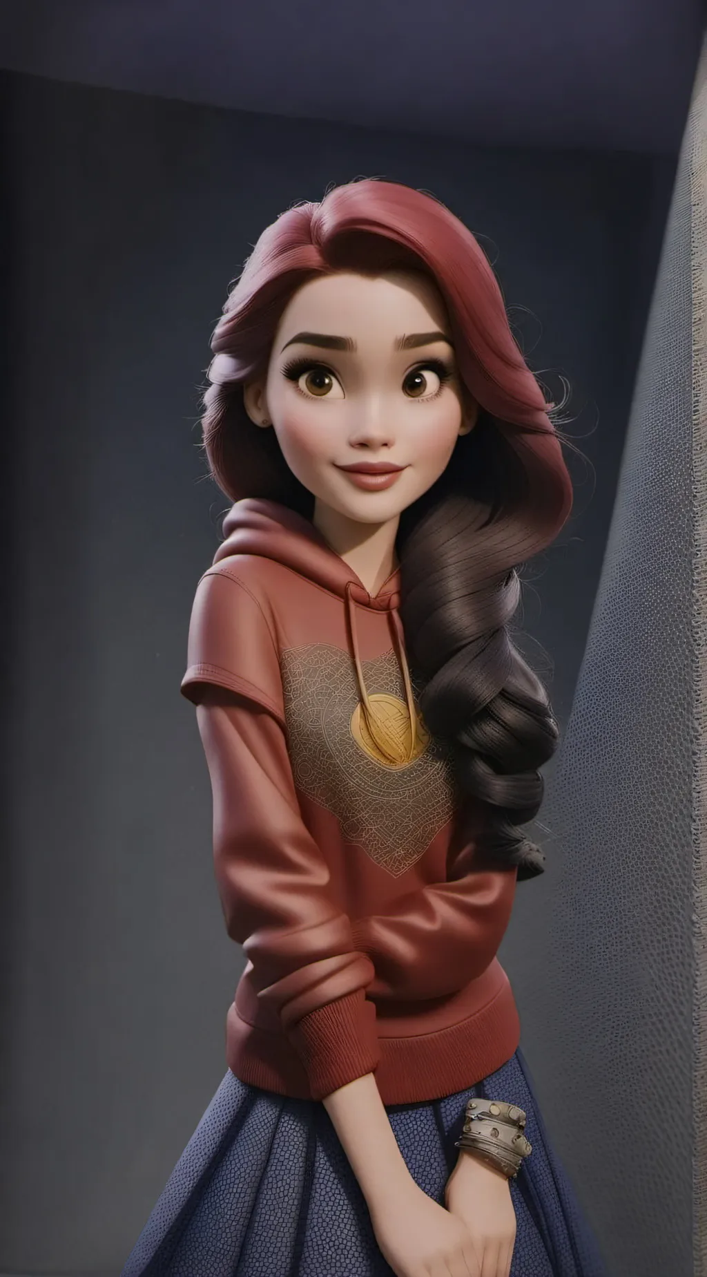 ai character: Red background