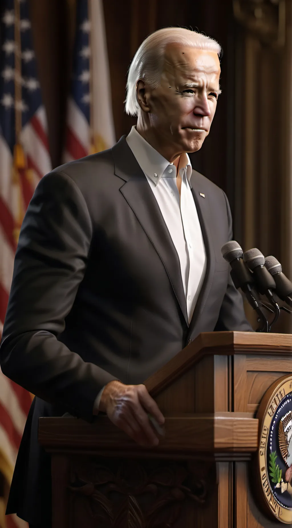 ai character: Joe biden  background