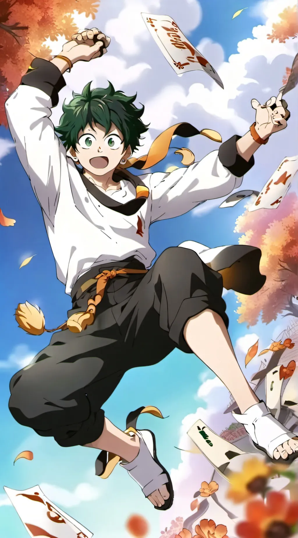 ai character: izuku midoriya background