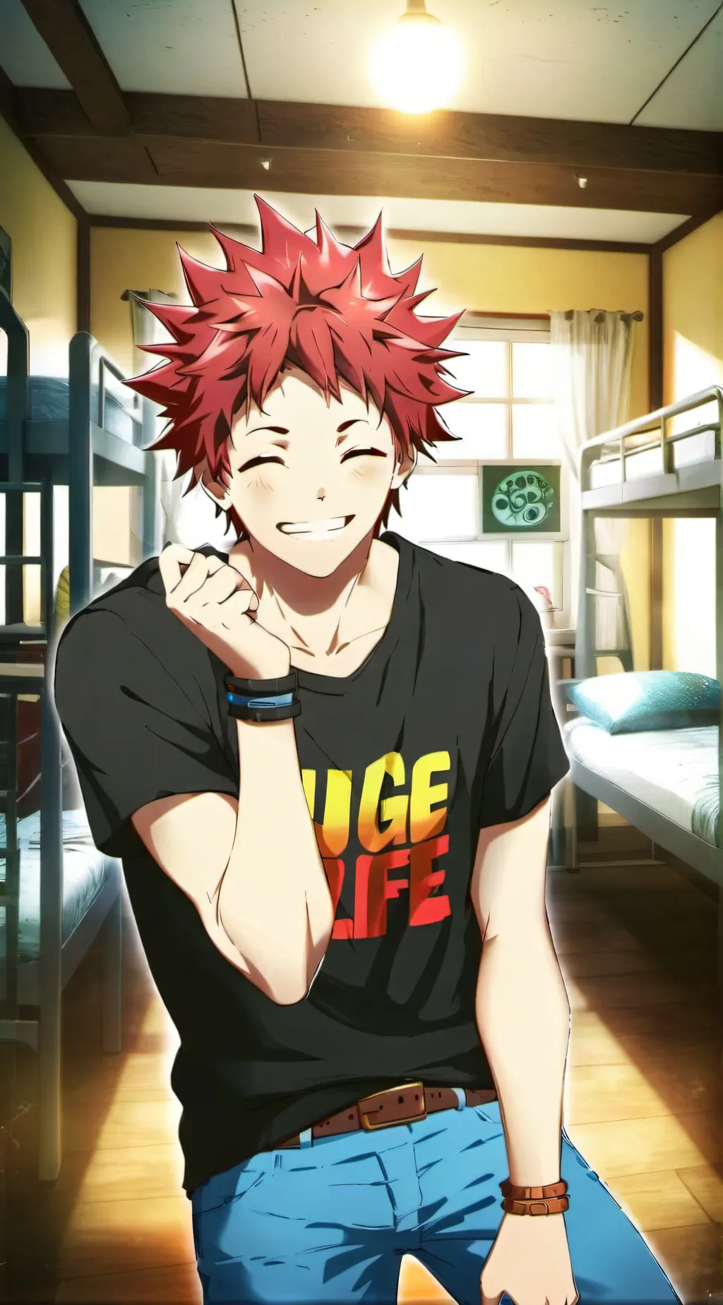 ai character: Kirishima  background