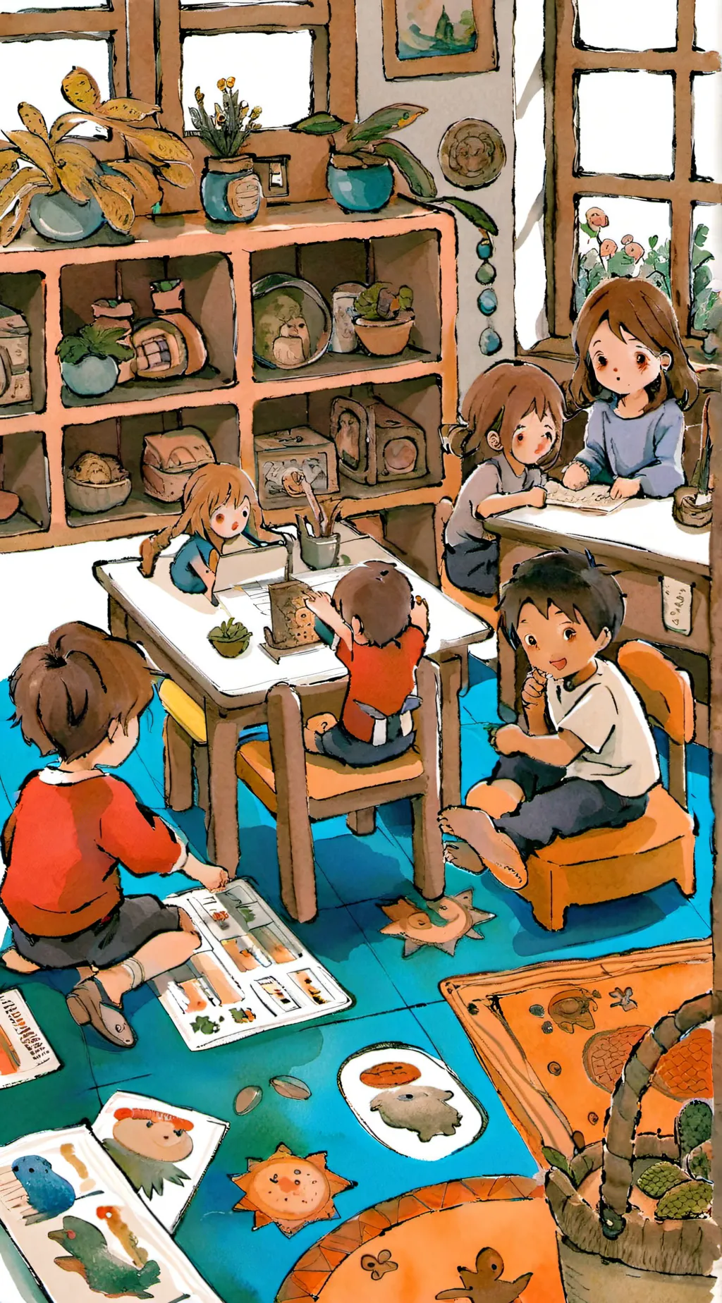 ai character: you sun and moon!  background