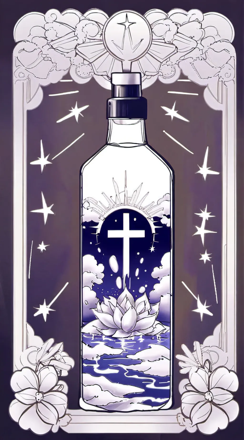 ai character: Holy water background