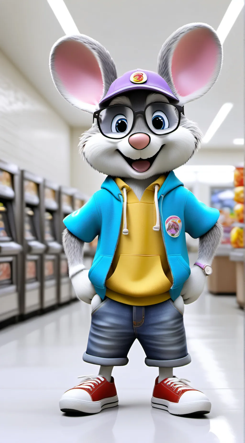 ai character: chuck E. cheese's background