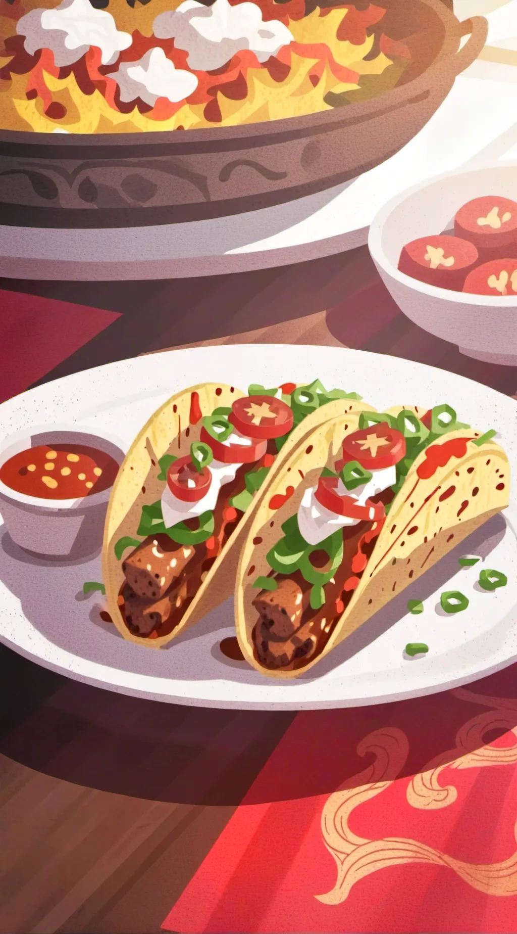 ai character: Taco background