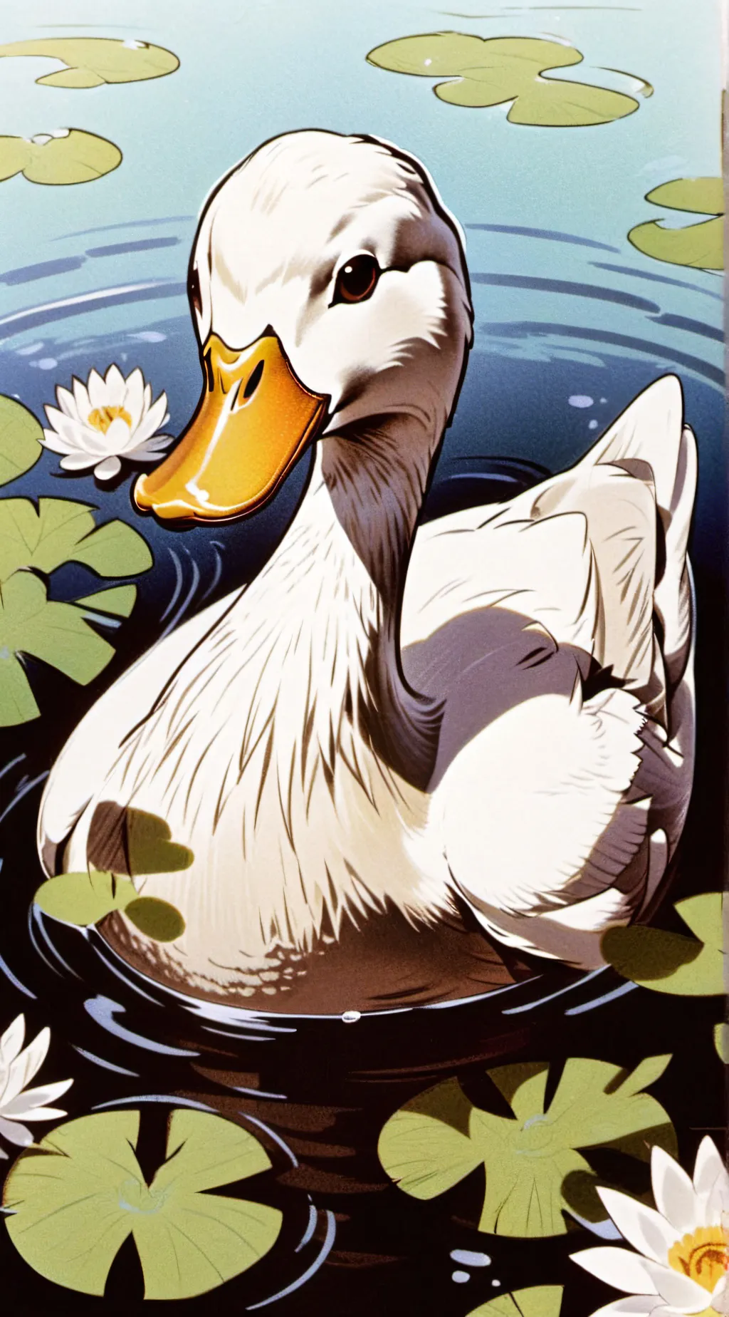 ai character: quackers the duck background