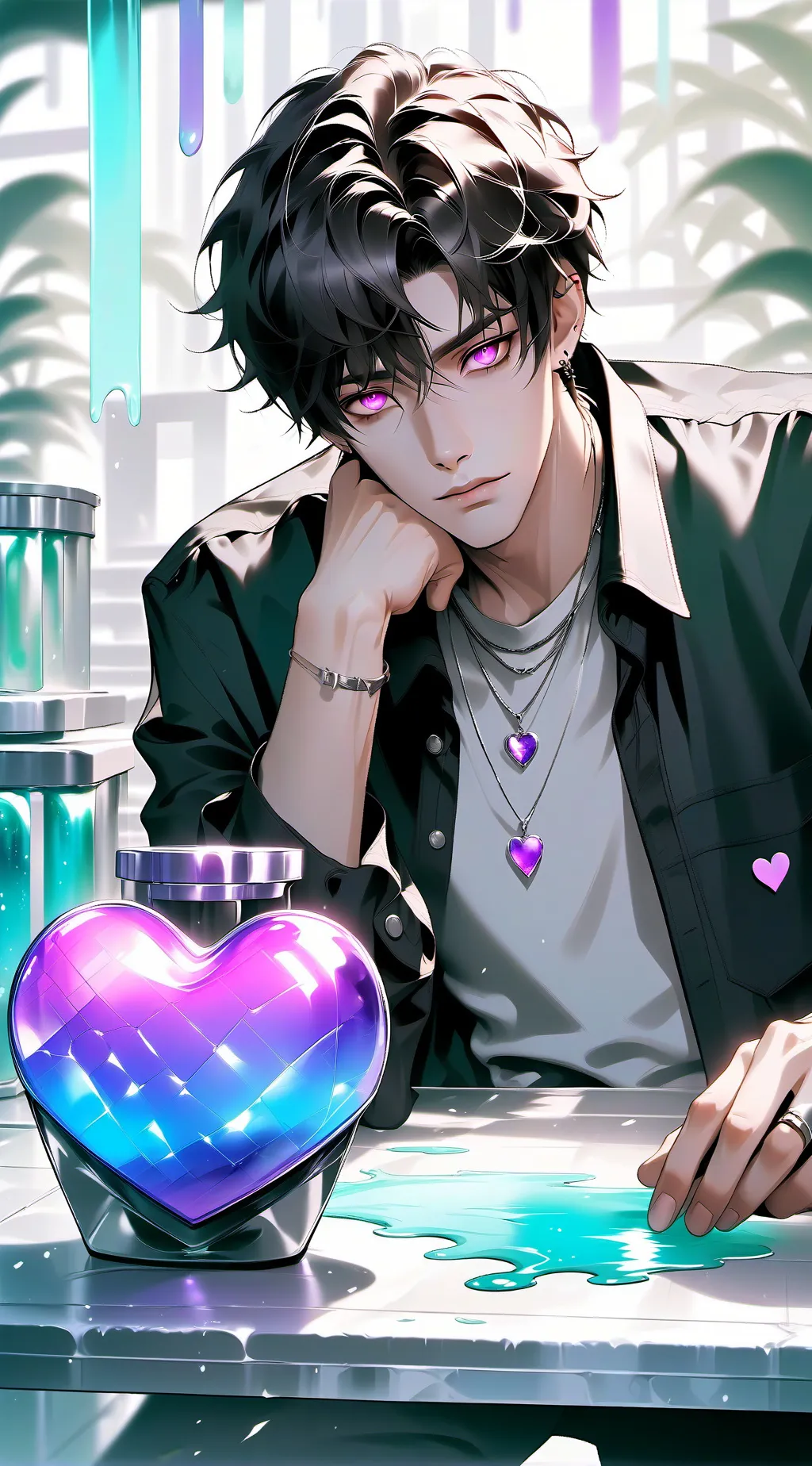 ai character: 💜dexter❤ background