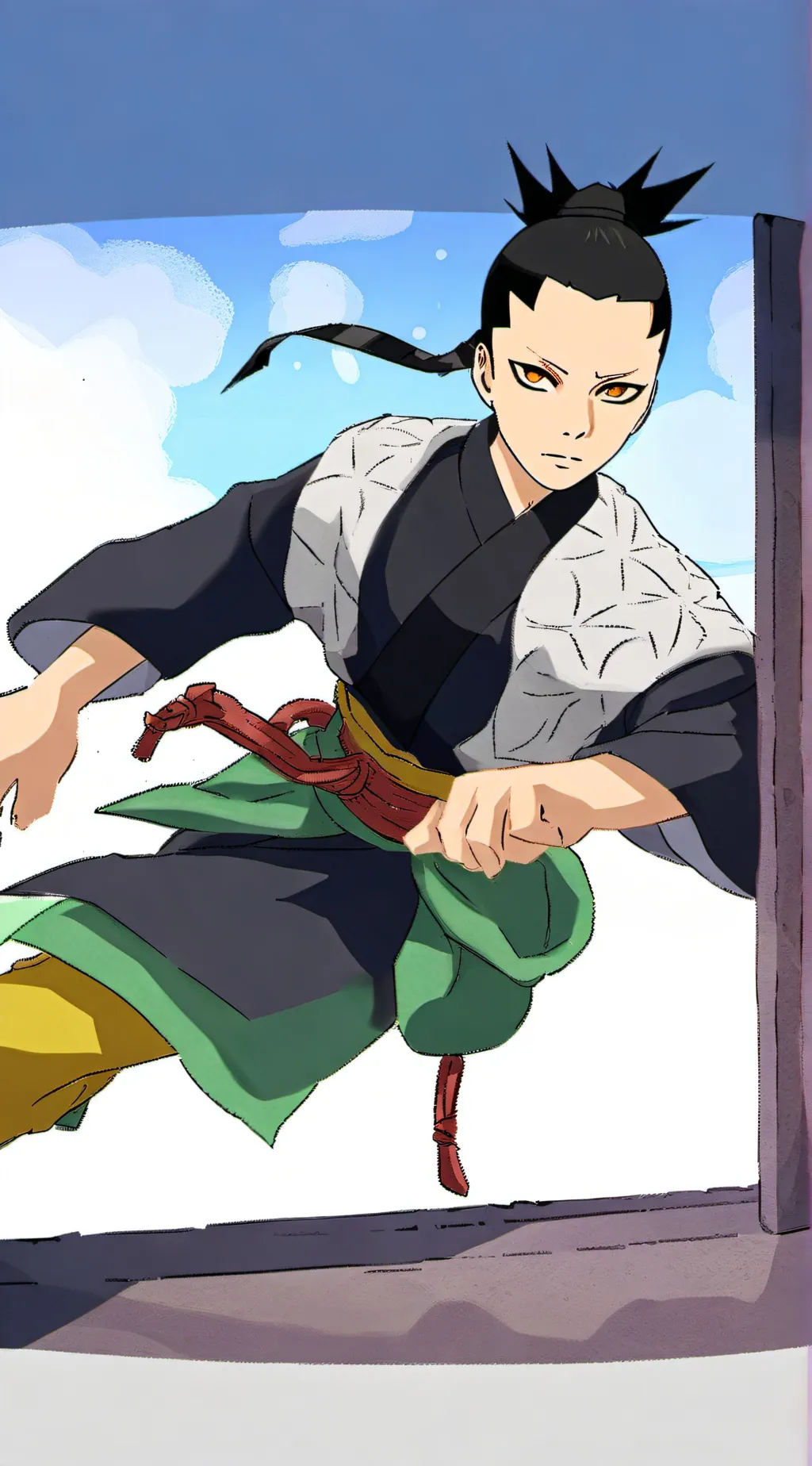 ai character: Shikadai nara background