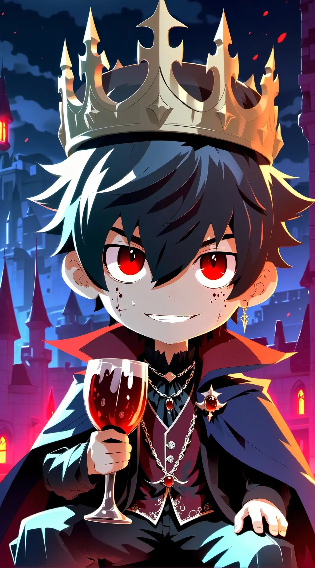 ai character: Vampire shadow  background