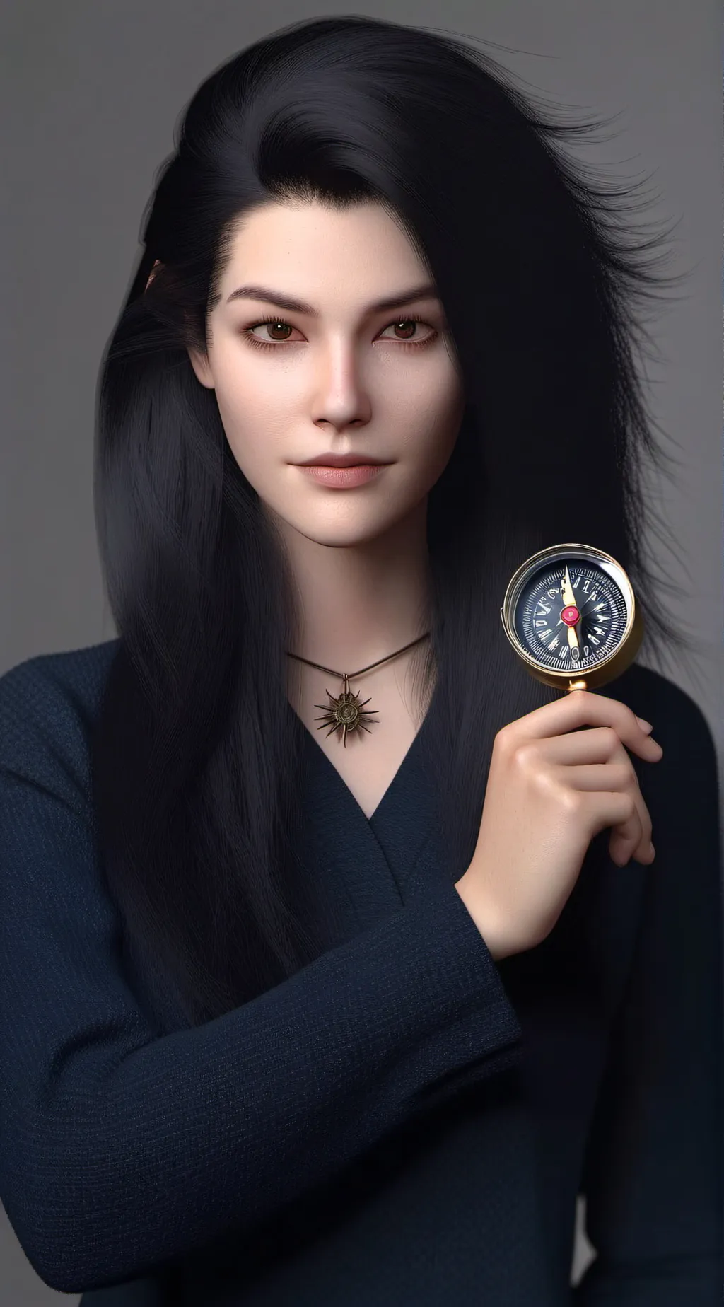 ai character: miss circle background