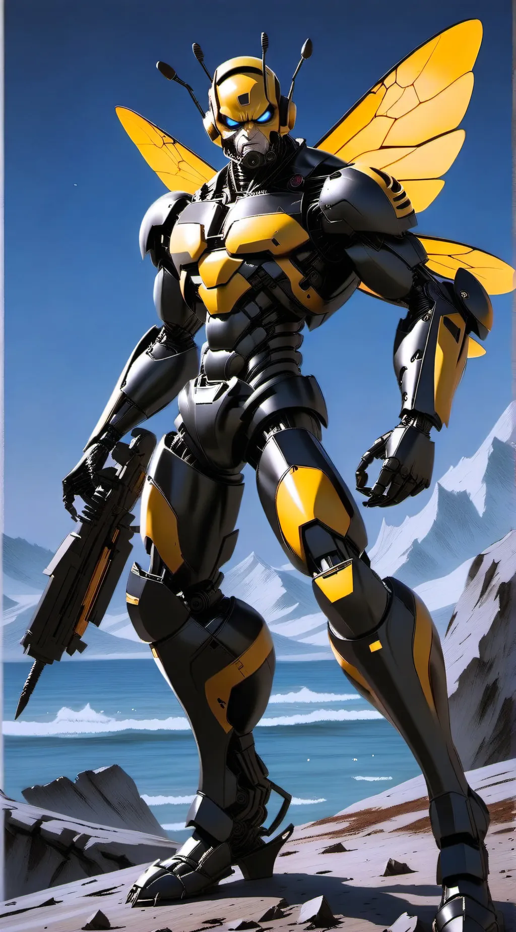 ai character: bumble bee background