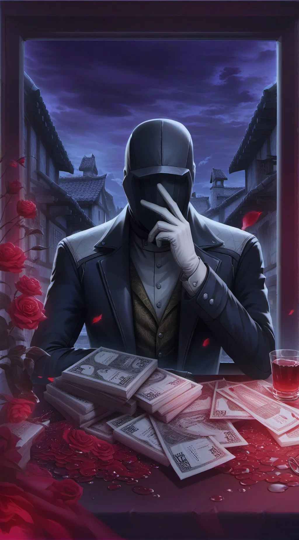 ai character: Jigsaw meme background