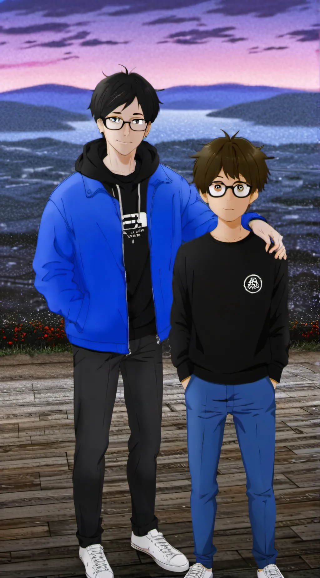 ai character: Michael and Evan background