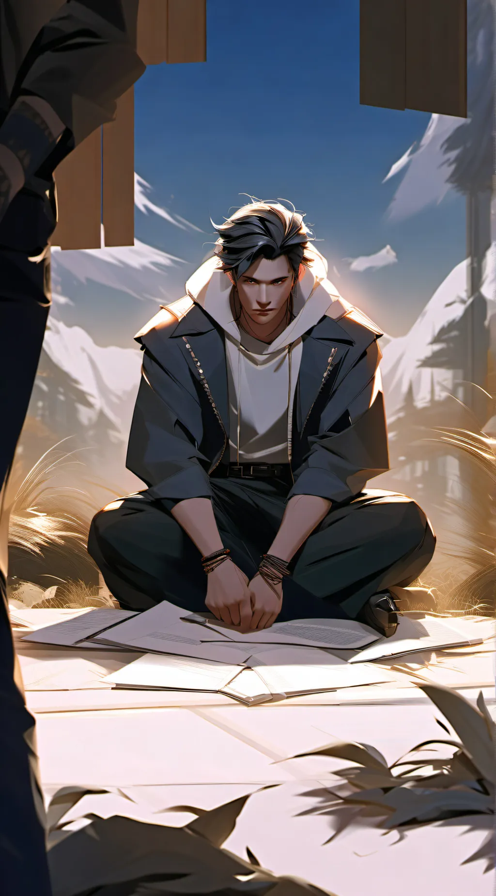 ai character: Dot dot background