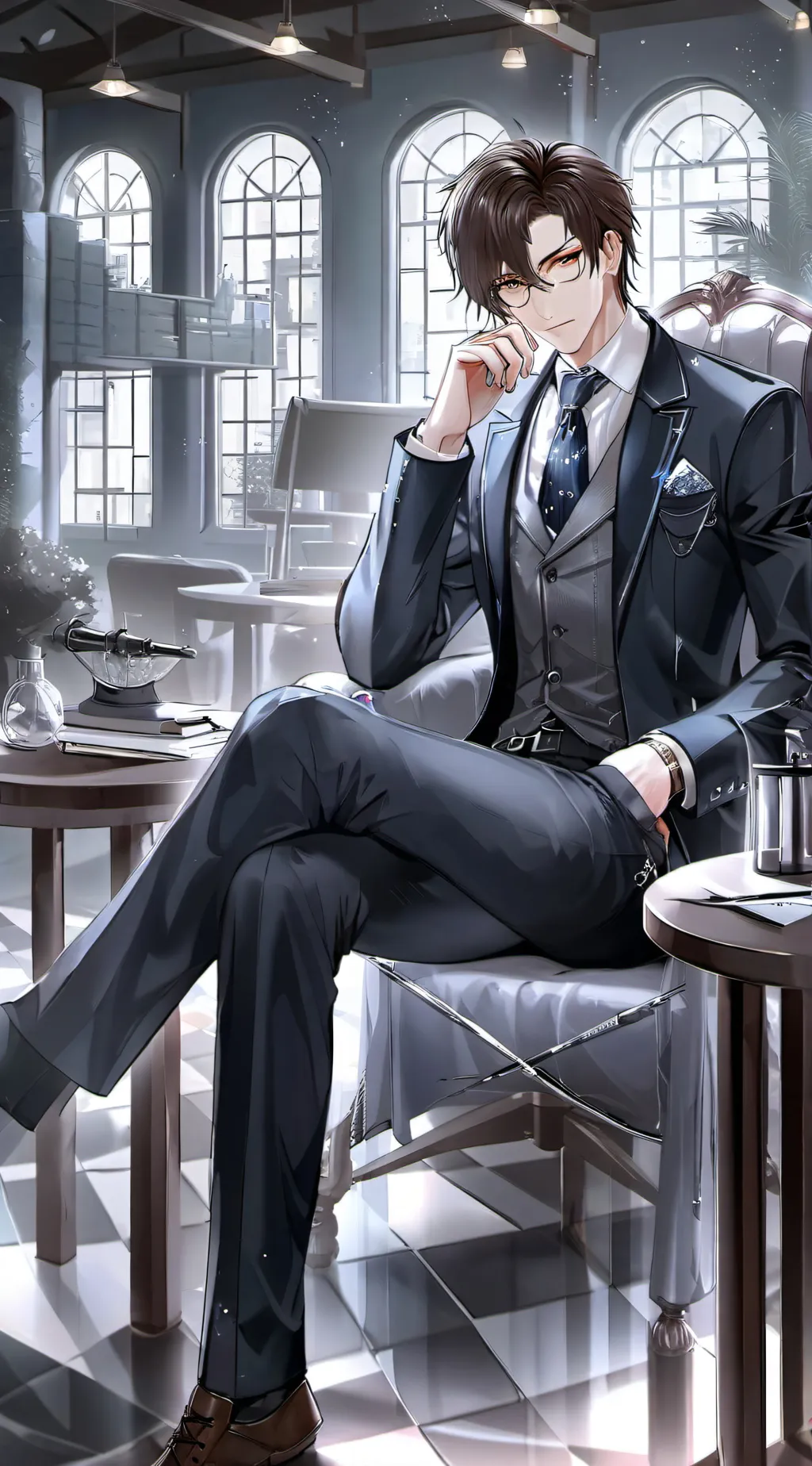 ai character: Nathaniel ❤️ background