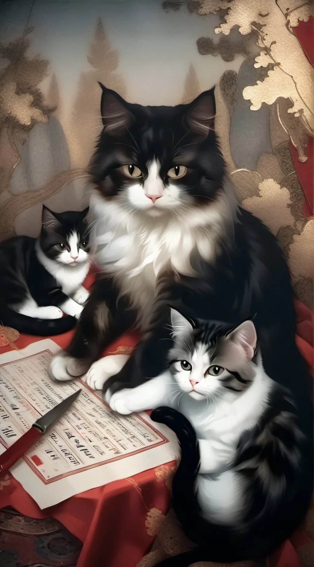 ai character: Kittens background