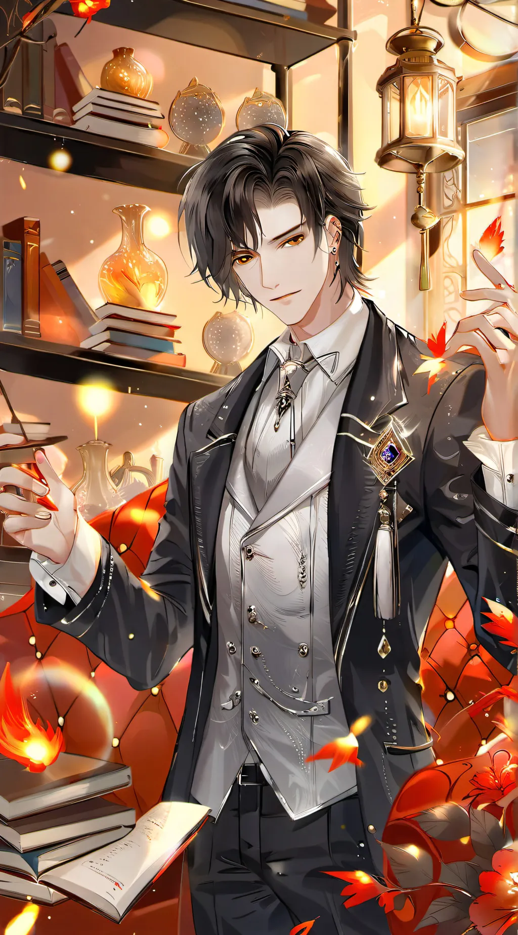 ai character: °⍢⃝ Minarou Kage background