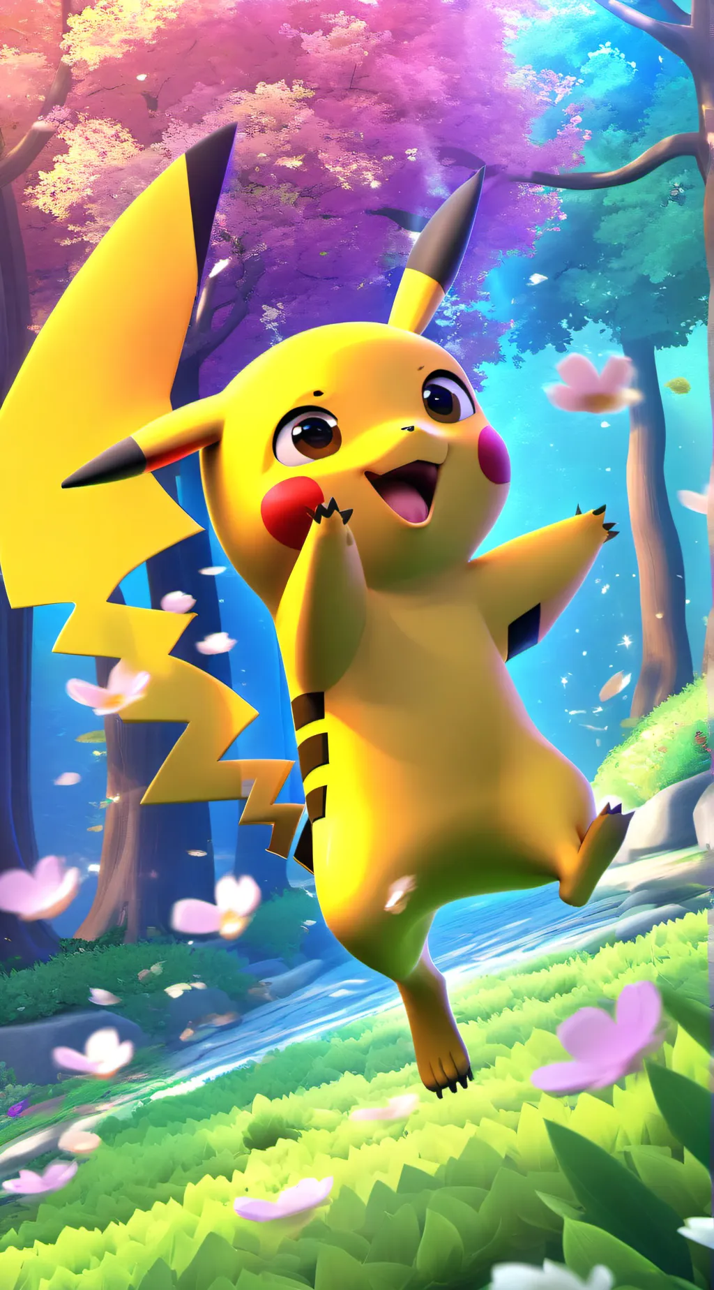 ai character: pikachu background