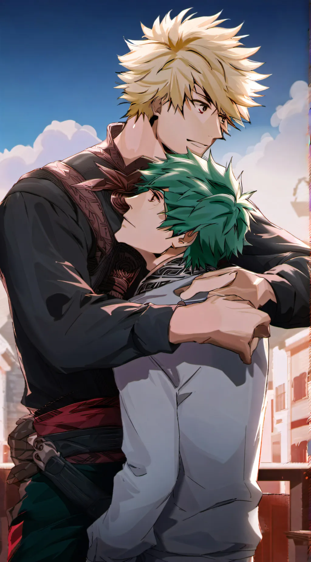 ai character: BKDK 🧡💚🧡💚 background