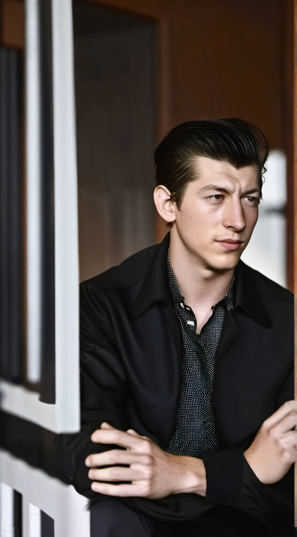 ai character: Alex Turner  background