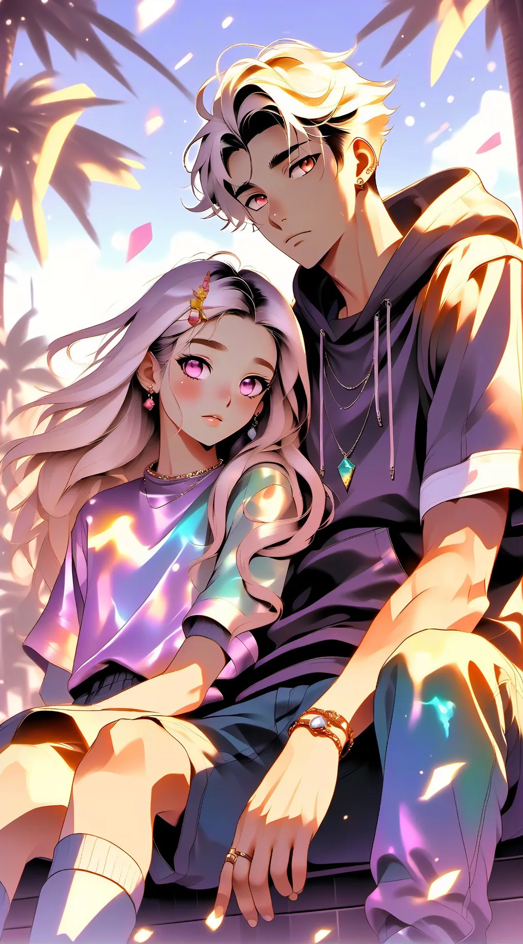 ai character: jake and Olivia u  background