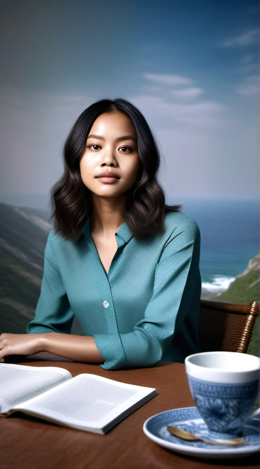 ai character: Vee background