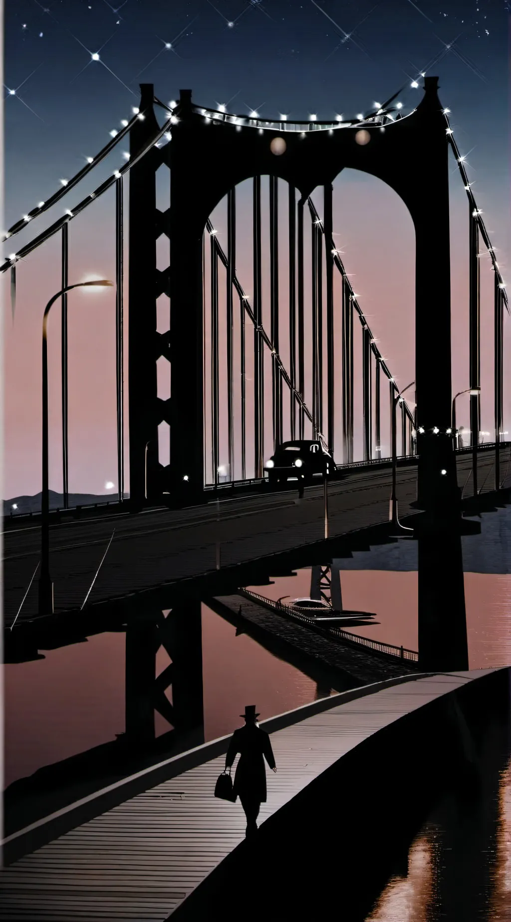 ai character: the rain night  background