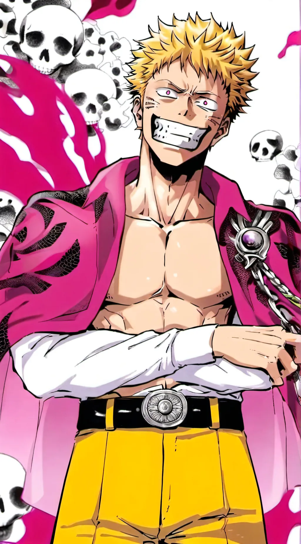 ai character: Doflamingo (op)  background