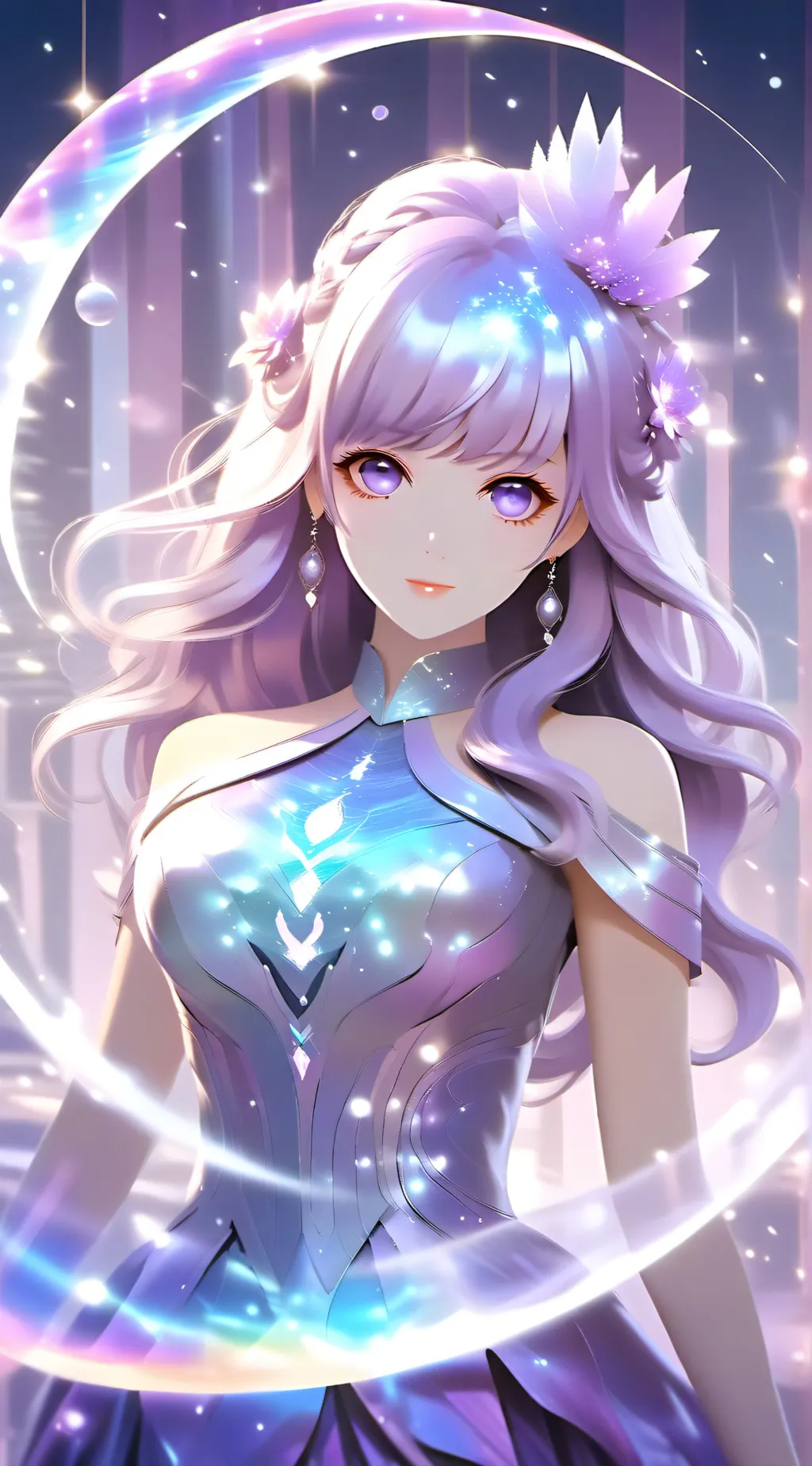 ai character: lavender background