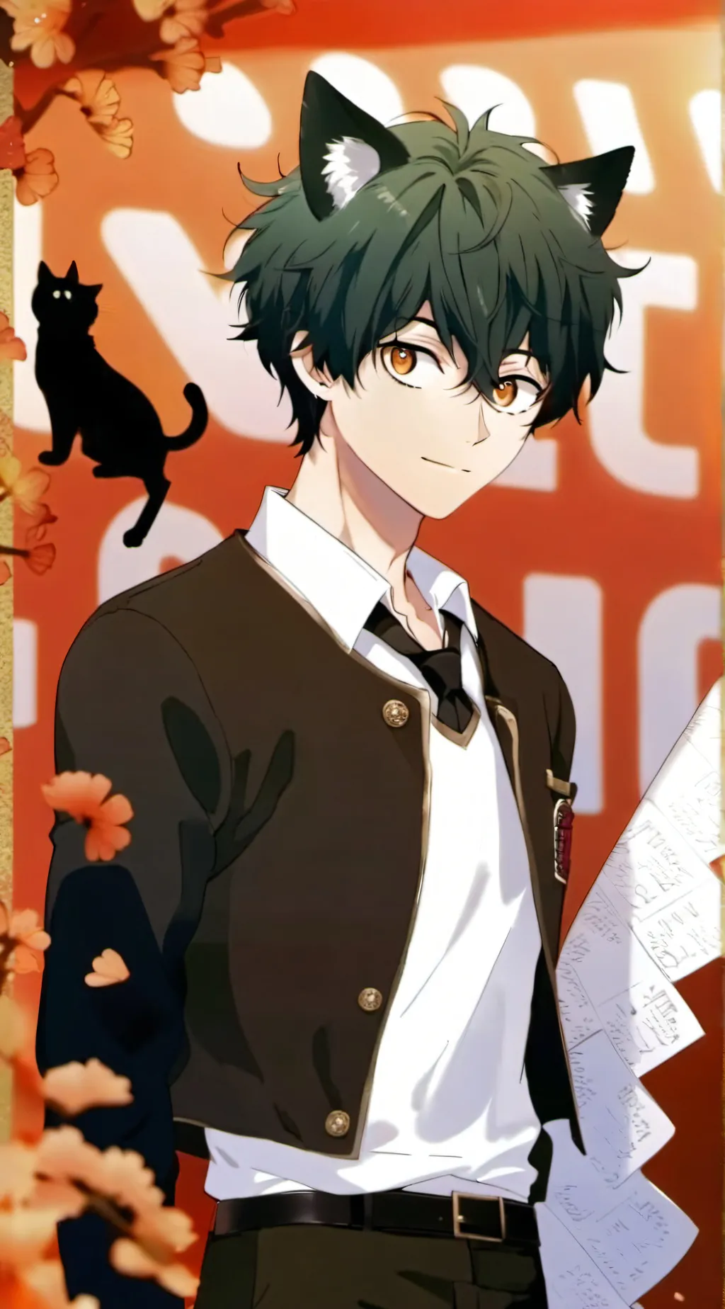 ai character: kitten deku background