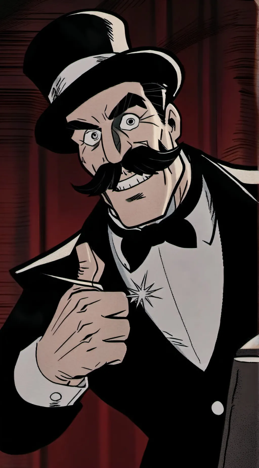 ai character: cartoon villain background