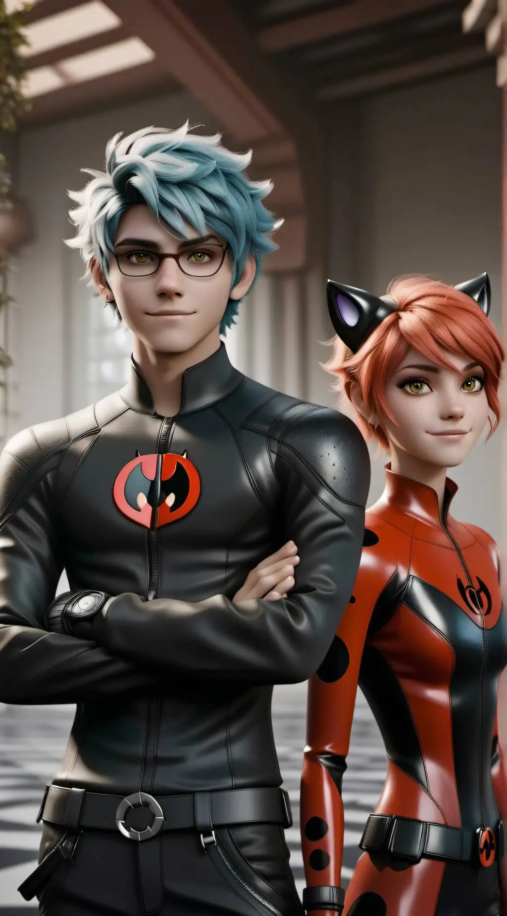 ai character: Miraculous ladybug background