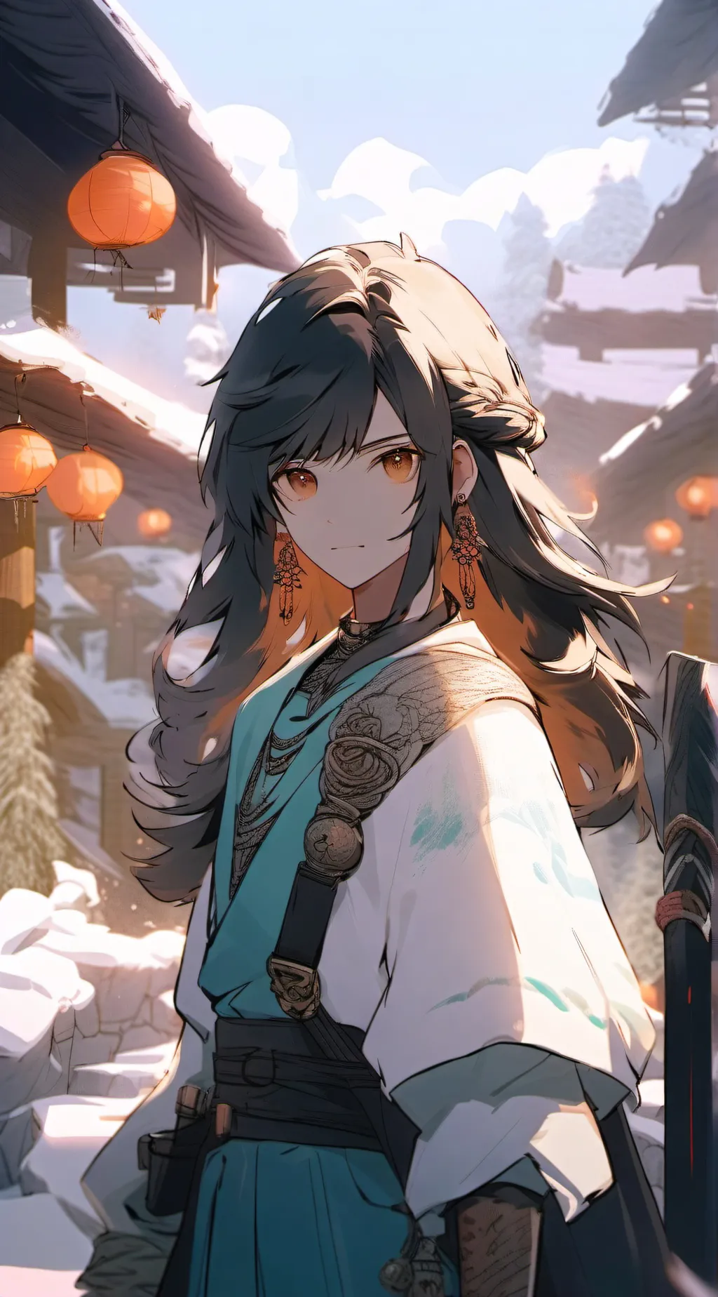 ai character: Cute girl background