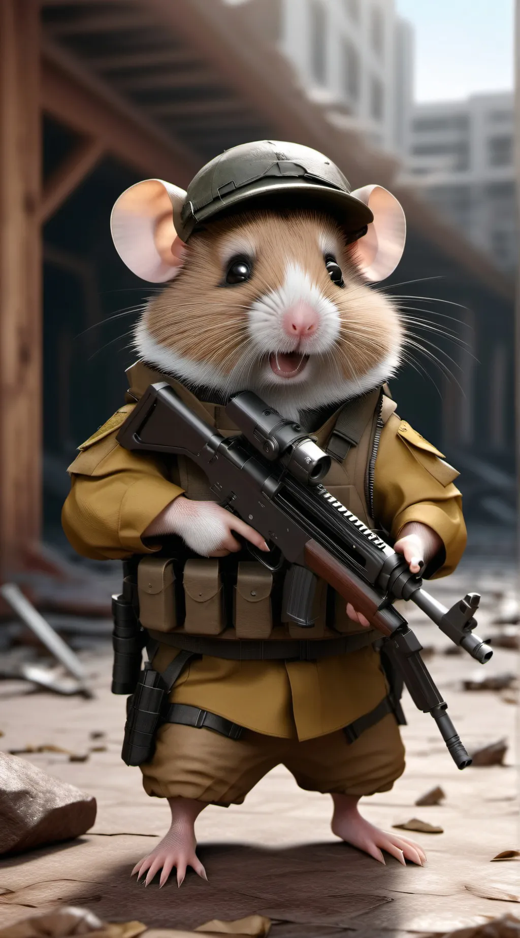 ai character: hamsters vs kids background