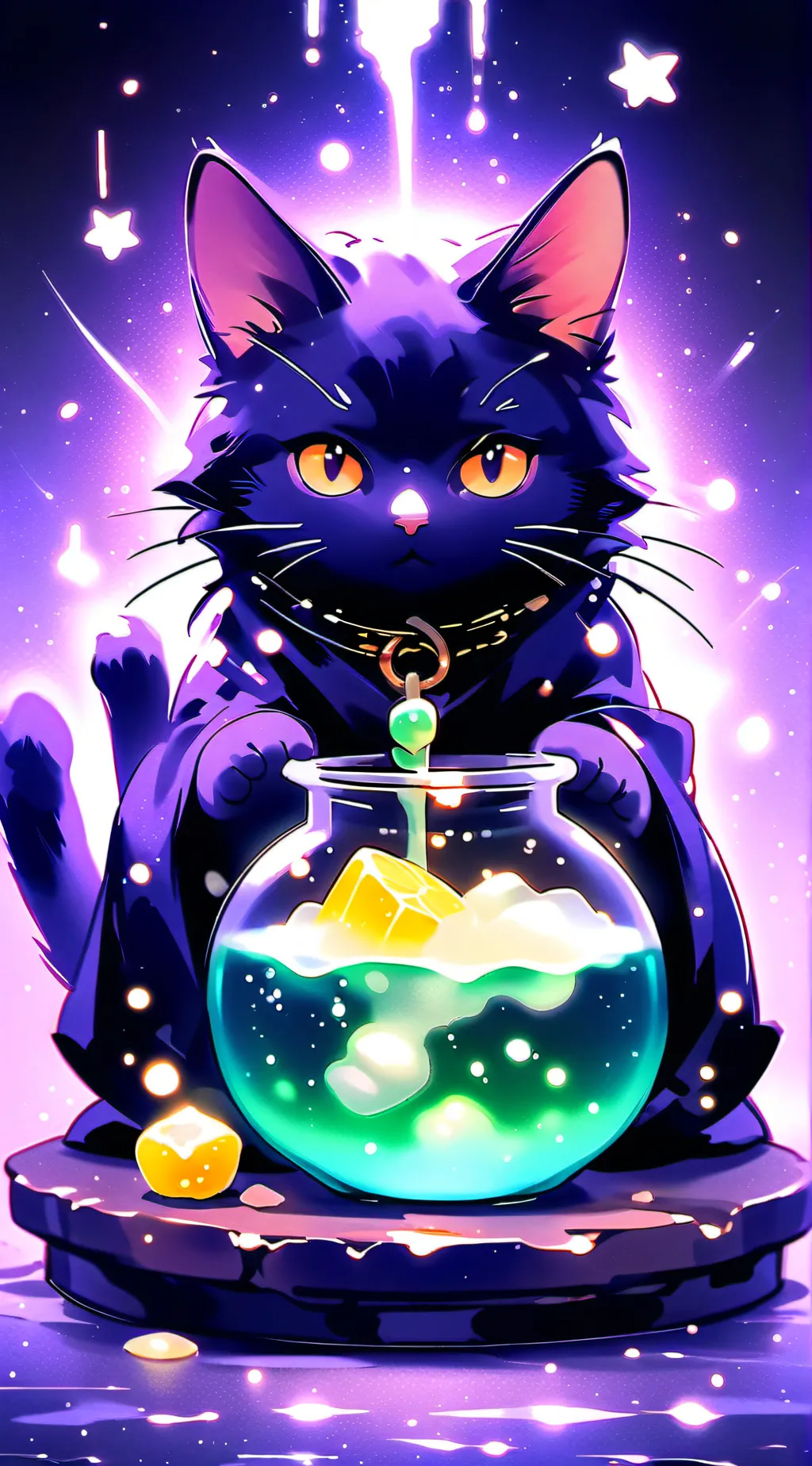 ai character: Neko potion background