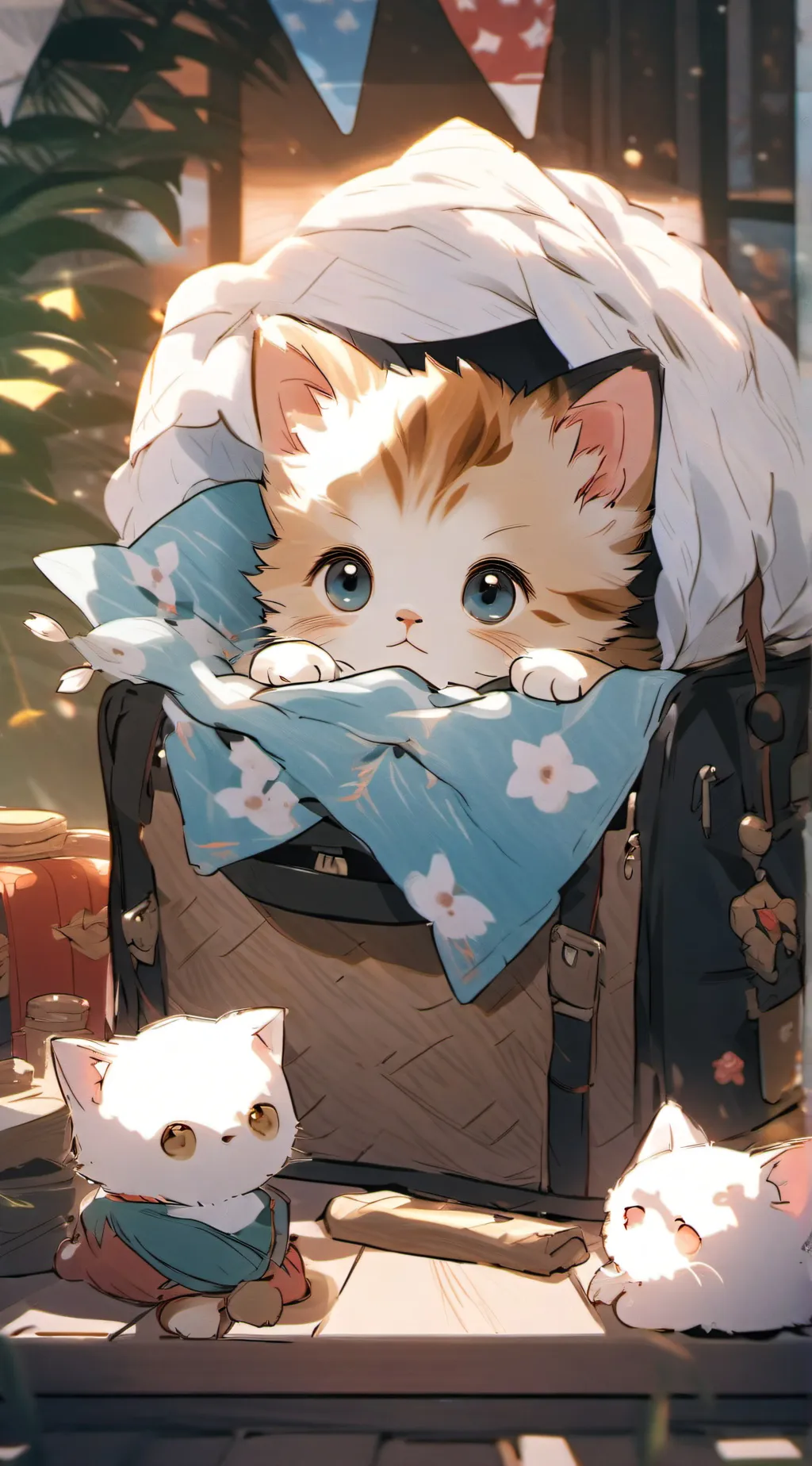 ai character: Your a newborn 🐱 background