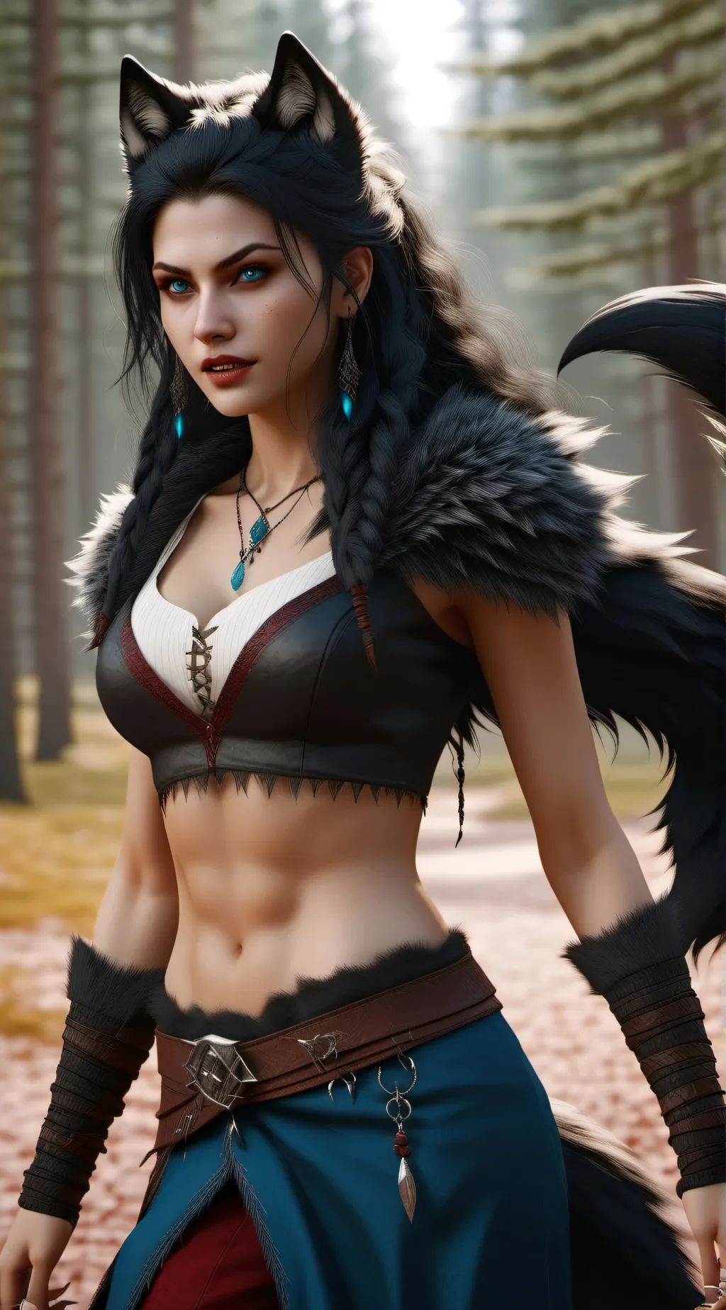 ai character: Winter background